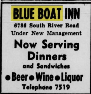 Candles (Blue Boat Inn) - Oct 1945 Blue Boat Ad